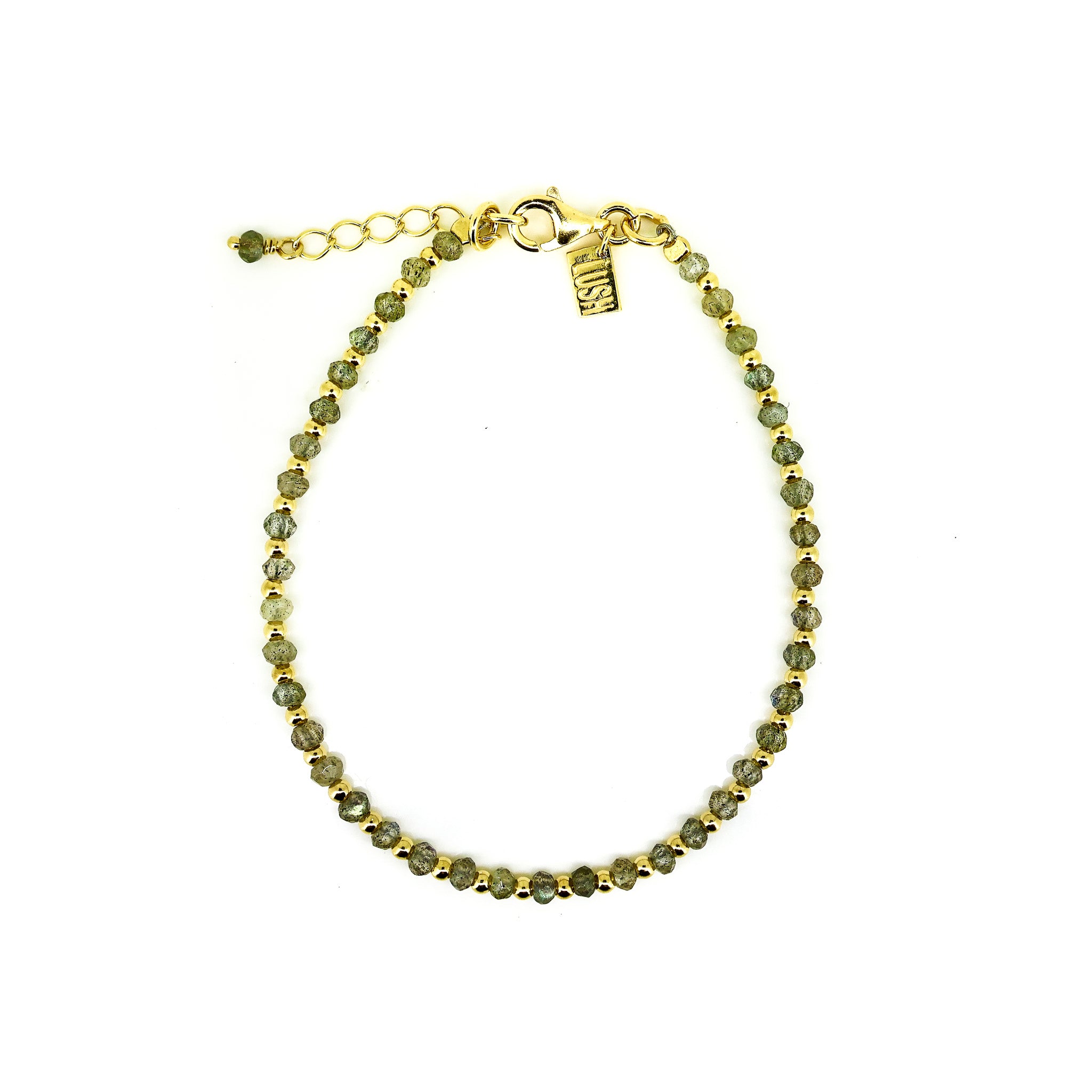 handmade labradorite gold bracelet
