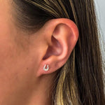 silver horseshoe studs