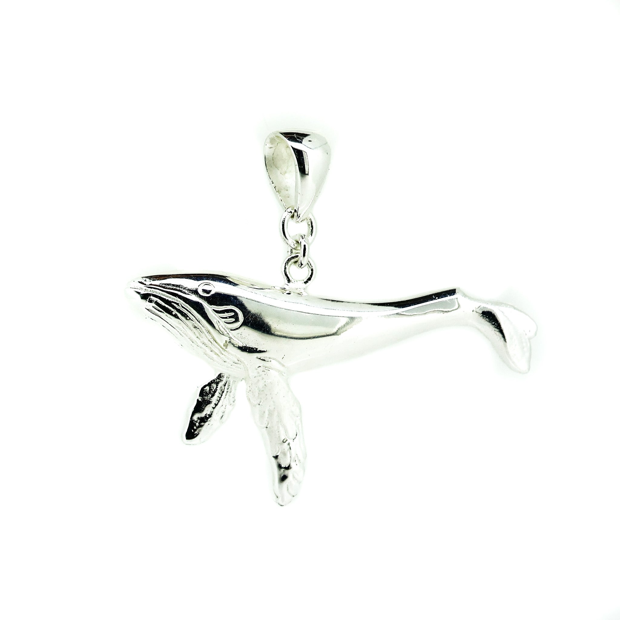 silver whale pendant
