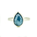 silver larimar ring