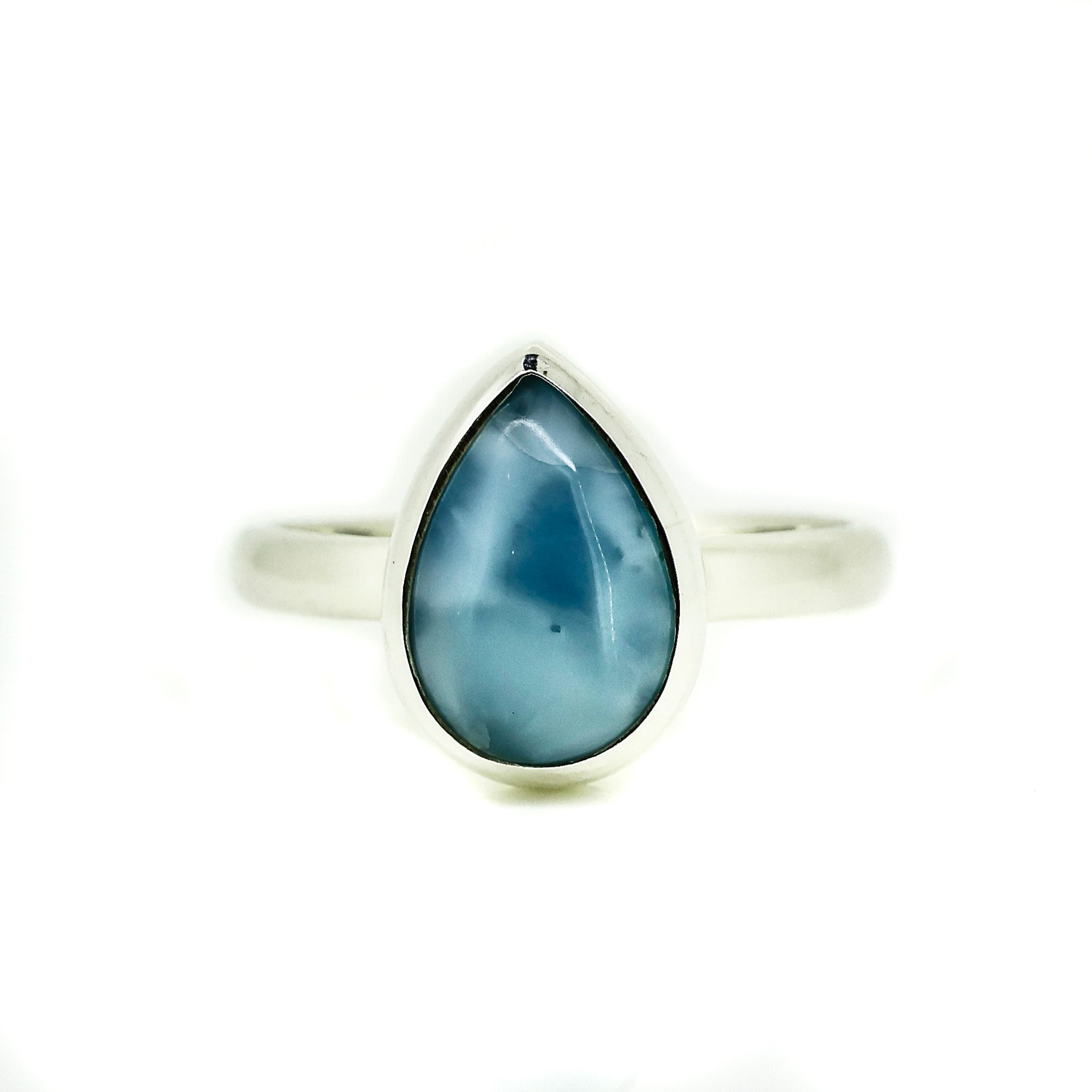 silver larimar ring