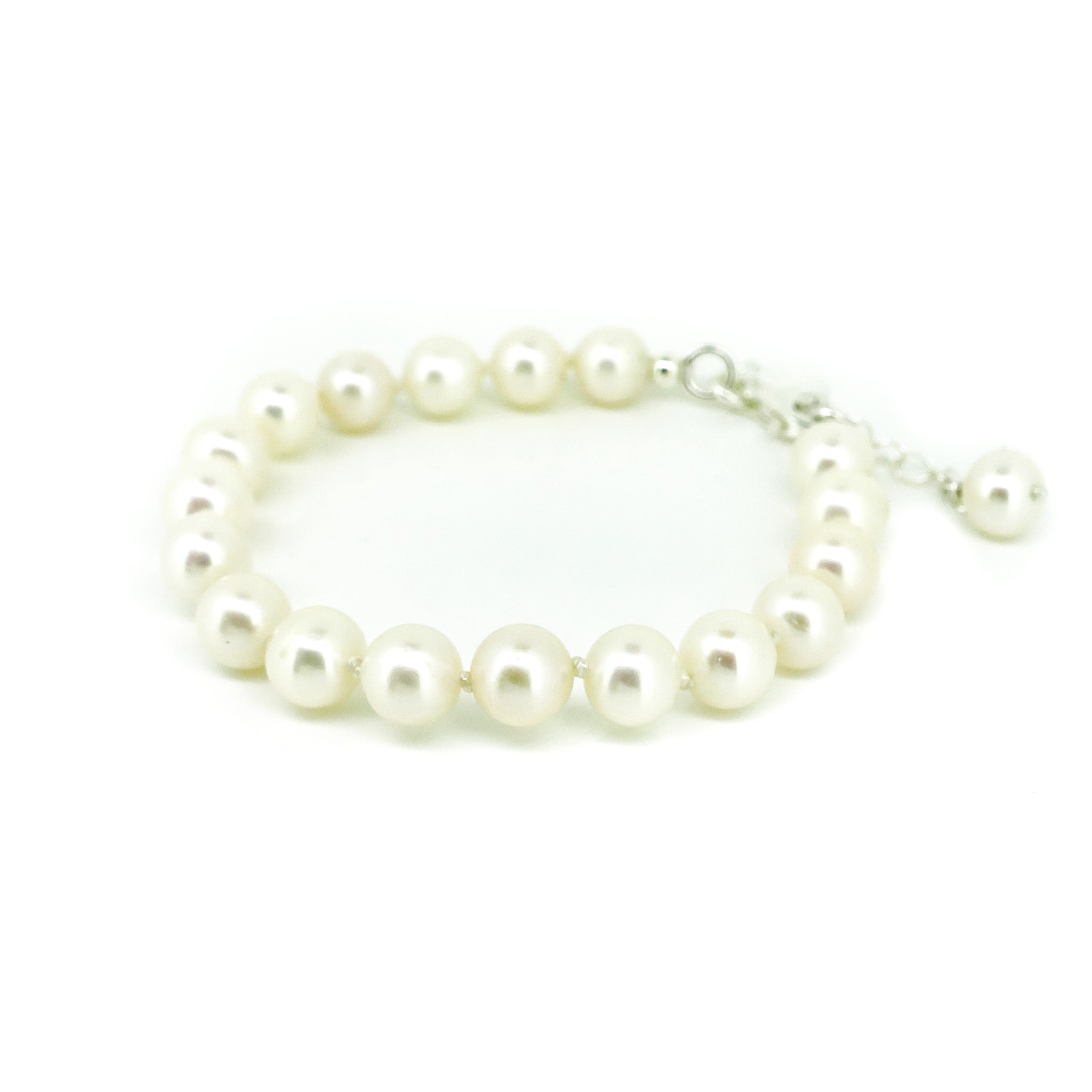 childrens pearl silk knot bracelet