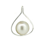 white mabe pearl pendant