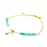 ocean spell lt blue apatite anklet