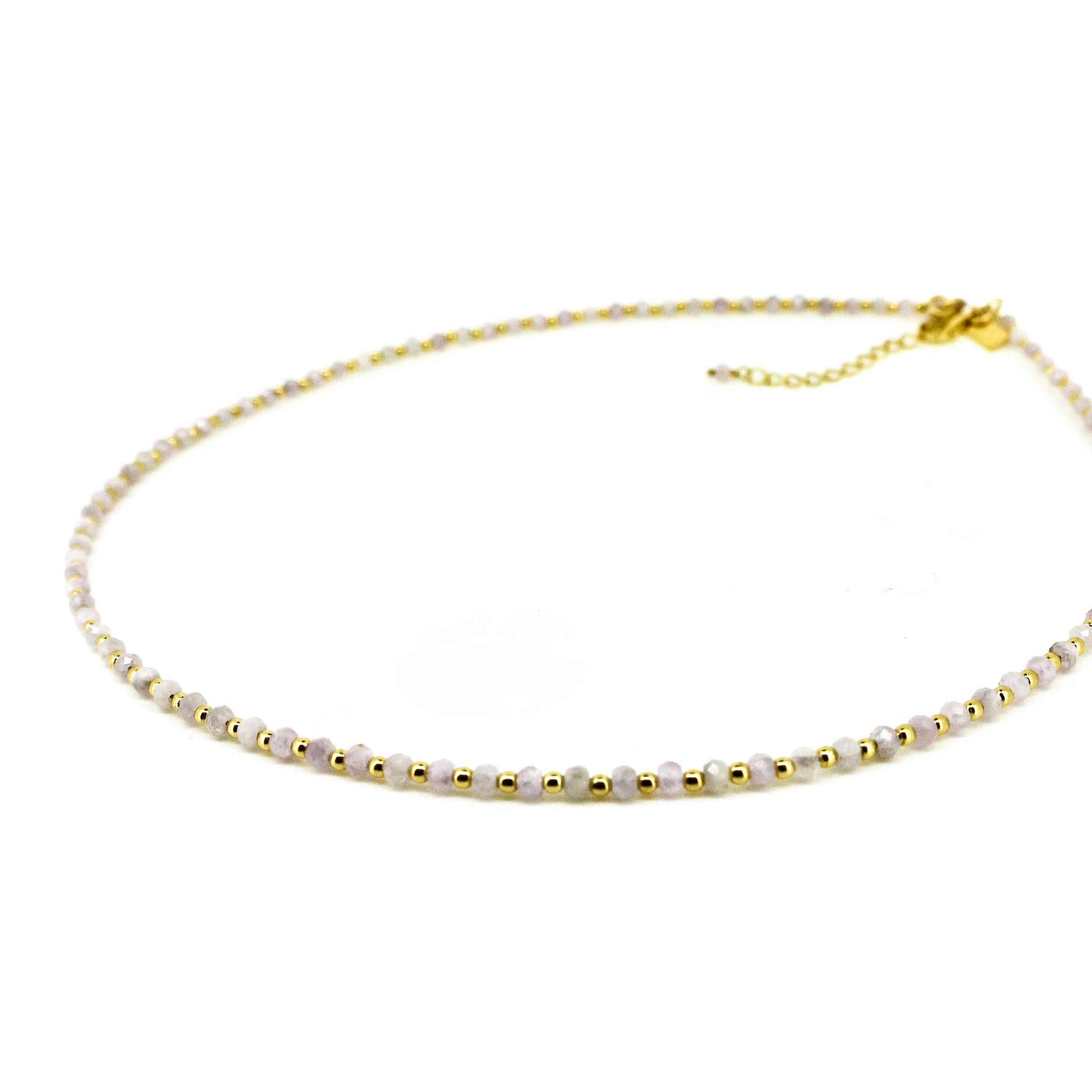 Oceanic Loops Gold Lavender Necklace