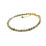 Handmade Labradorite and gold vermeil beaded bracelet