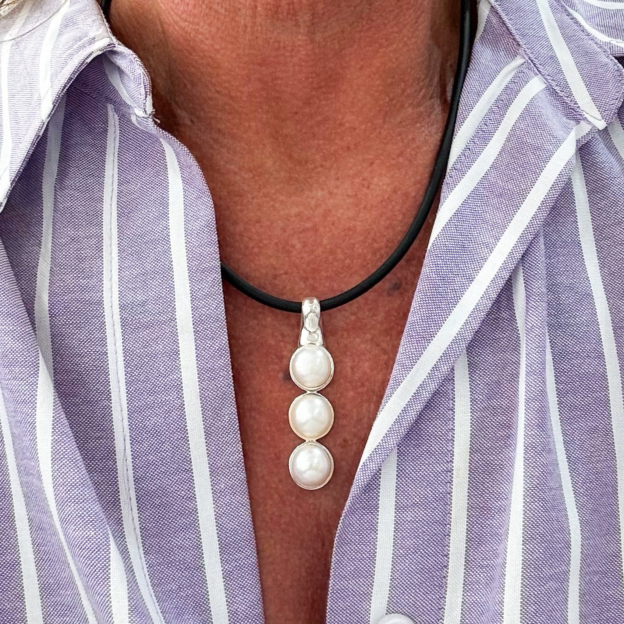 pearl stack pendant