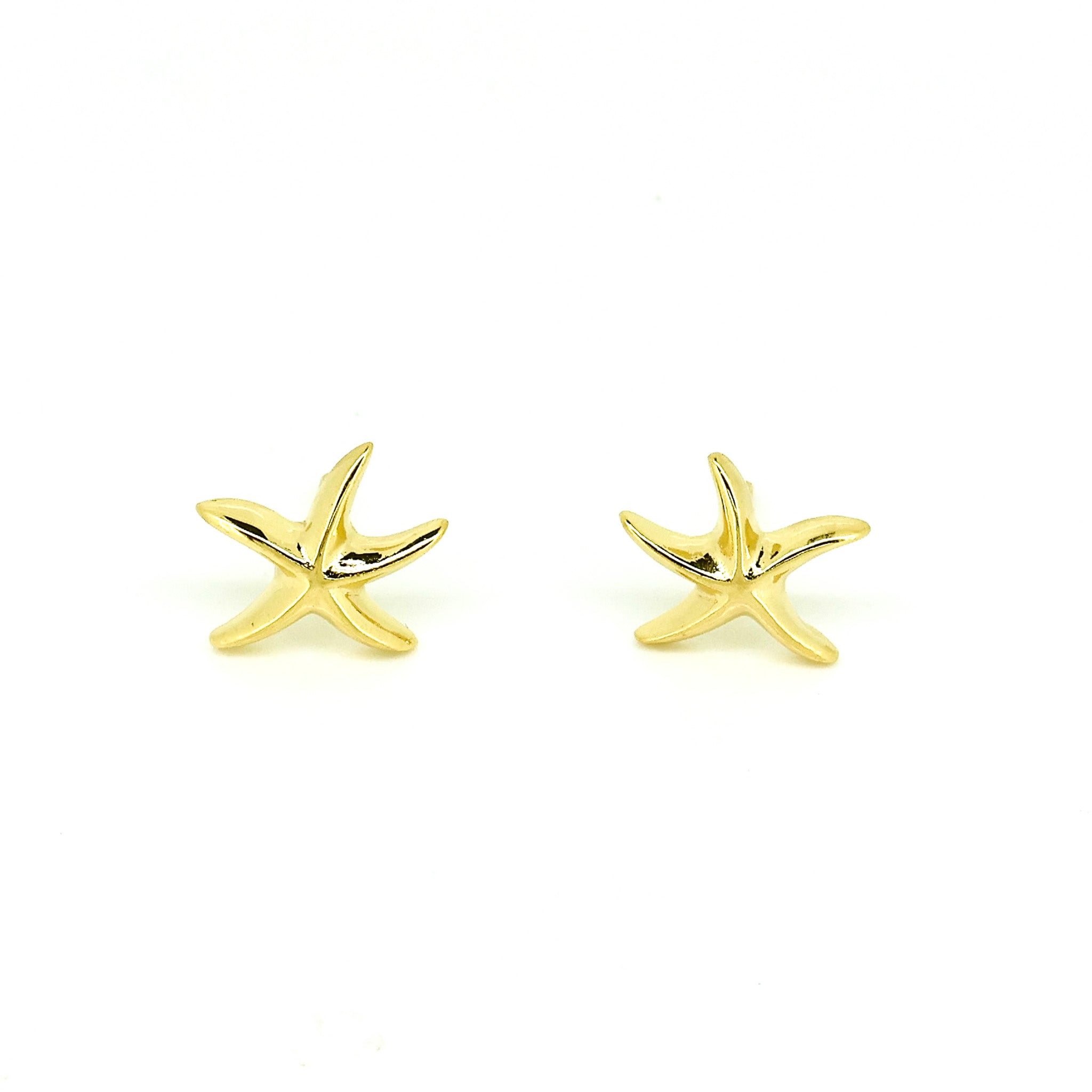 gold starfish earrings

