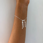 silver tassel bracelet