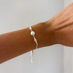 silver tassel bracelet