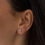 topaz studs set in gold