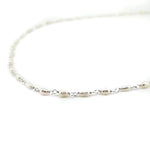 dainty silver and pearl necklace