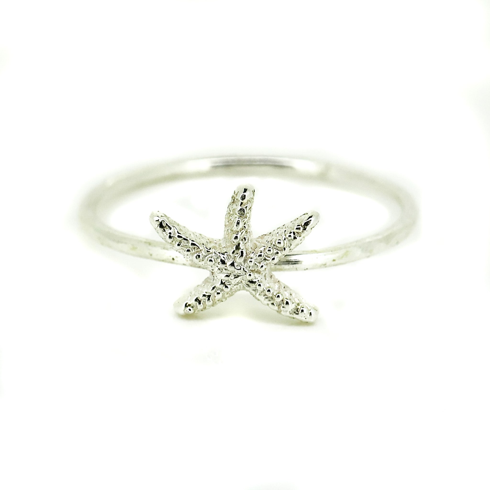 silver starfish ring