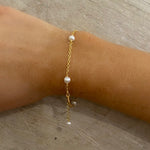 gold pearl bracelet