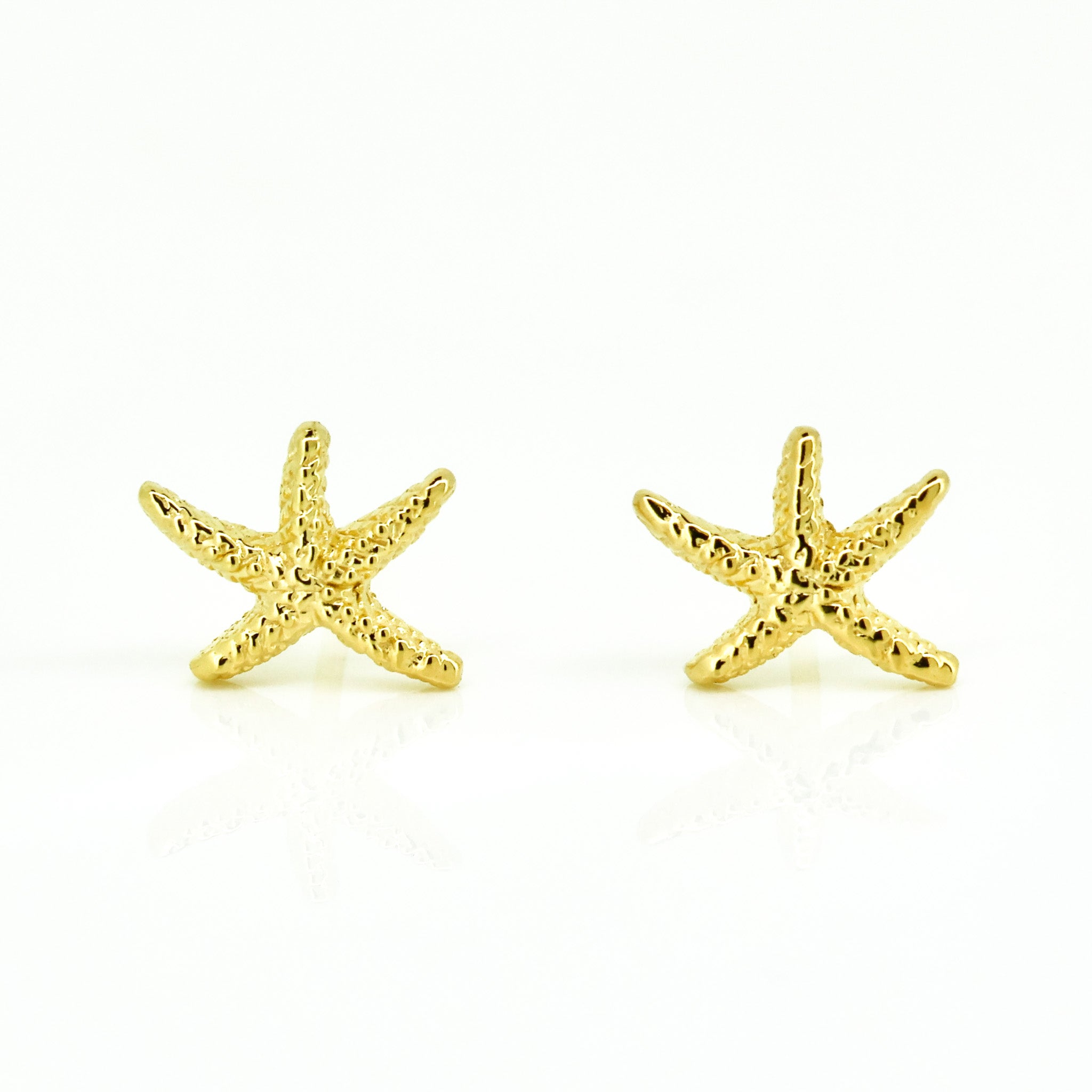 gold starfish studs