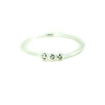 dainty silver sparkly ring