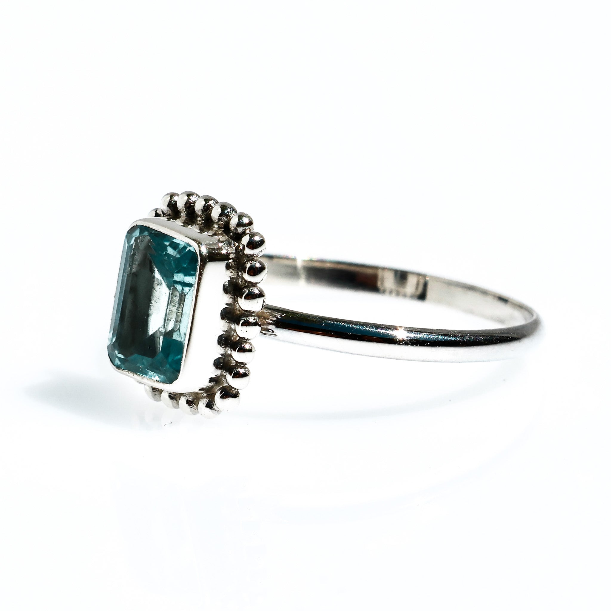 silver topaz ring