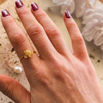 dainty gold turtle ring