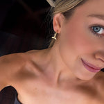 whale tail earrings in gold