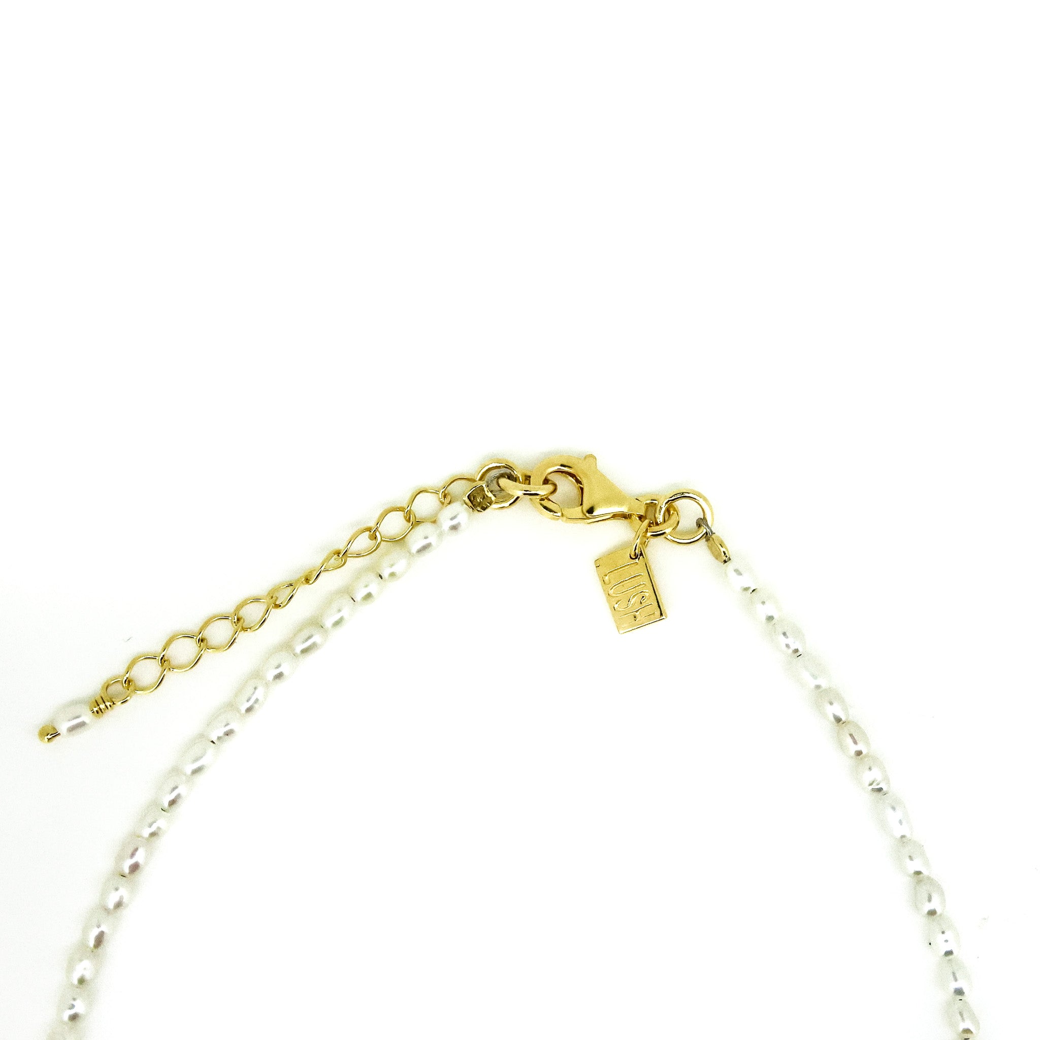 pearl anklet with gold clasp