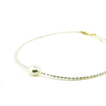 dainty pearl necklace with gold clasp