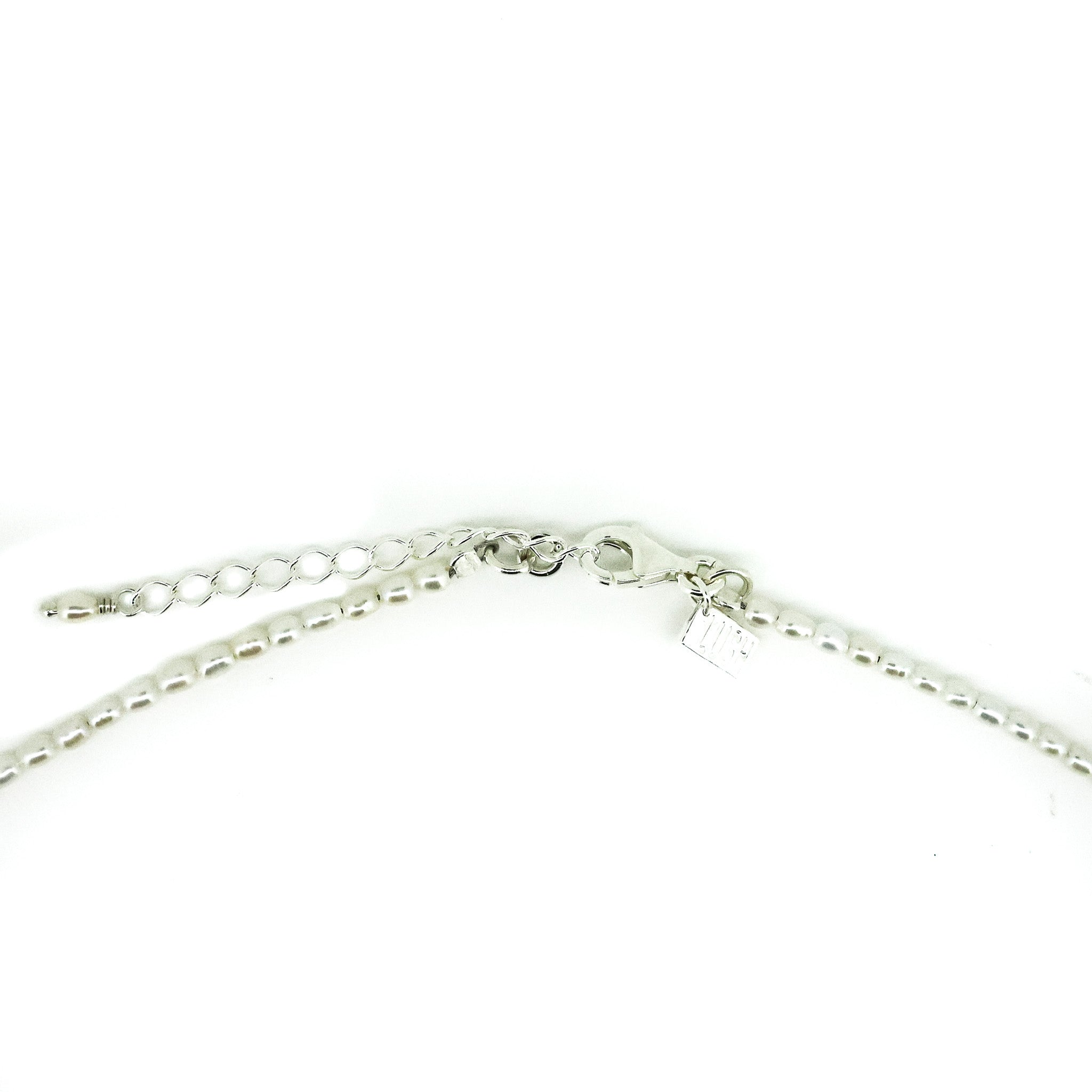 dainty beaded pearl necklace