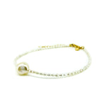 pearl anklet with gold clasp