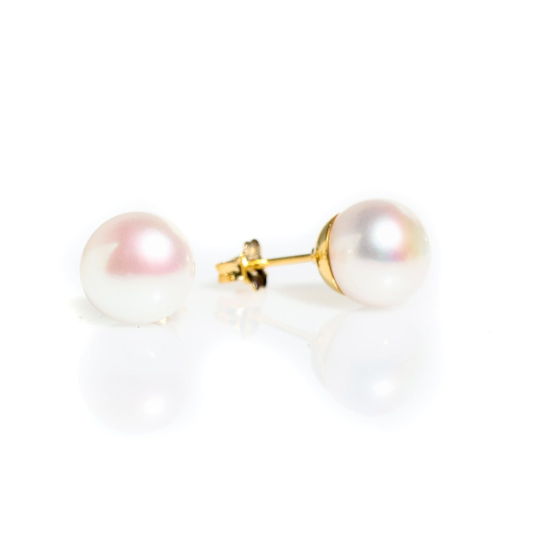 white pearl studs