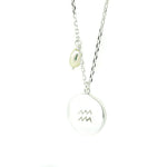 zodiac aquarius necklace silver
