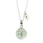 capricorn zodiac necklace in silver