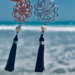 black tassel earrings