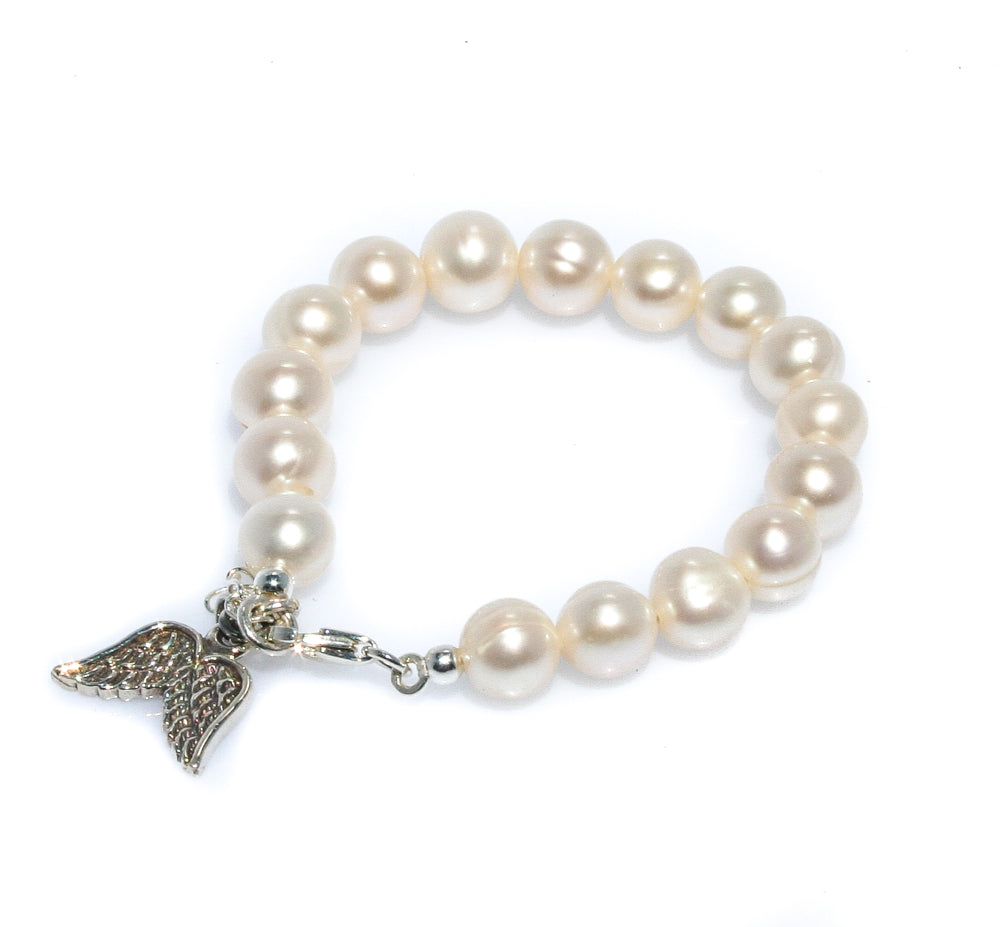 ANGEL WING PEARL  BRACELET