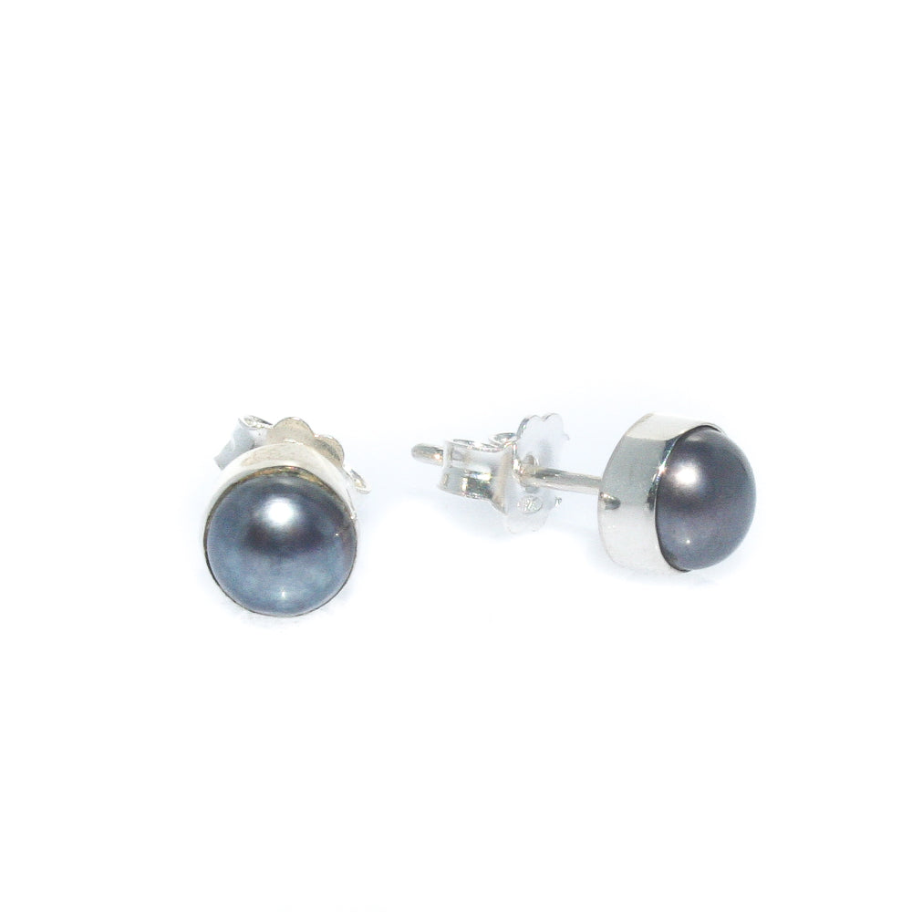 black pearl studs