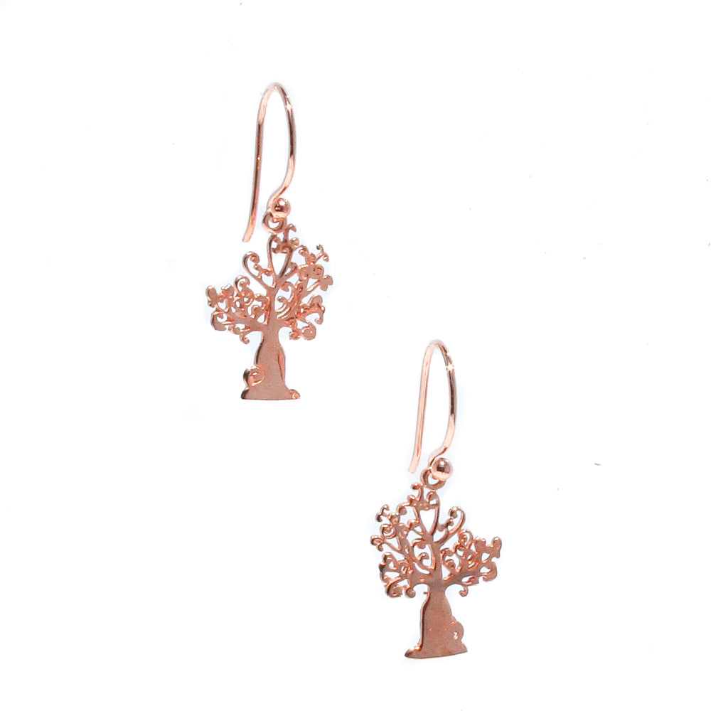rose gold Boab tree  of life earrings