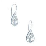 boab tree of life earrings silver