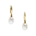 pearl earrings in gold