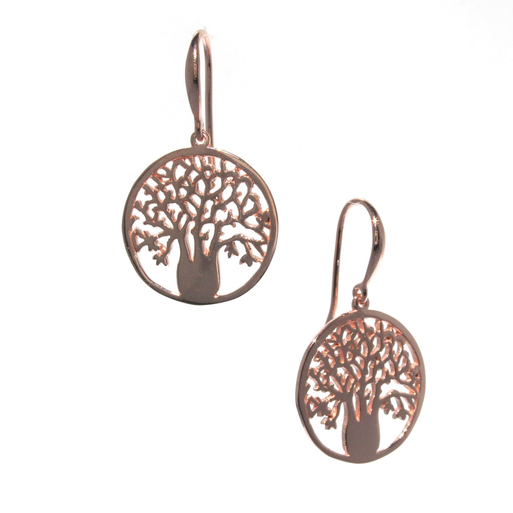 rose gold boab earrings