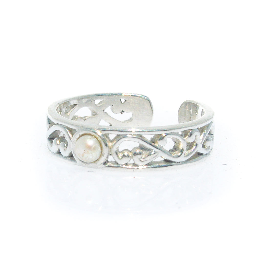 pearl toe ring