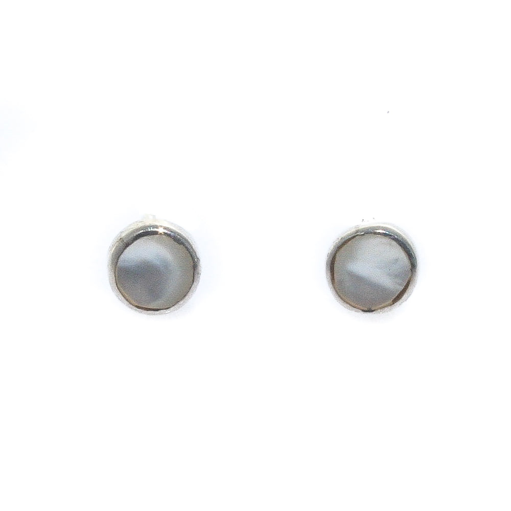 Mother of Pearl Studs 4mm Lush Designs Jewellery