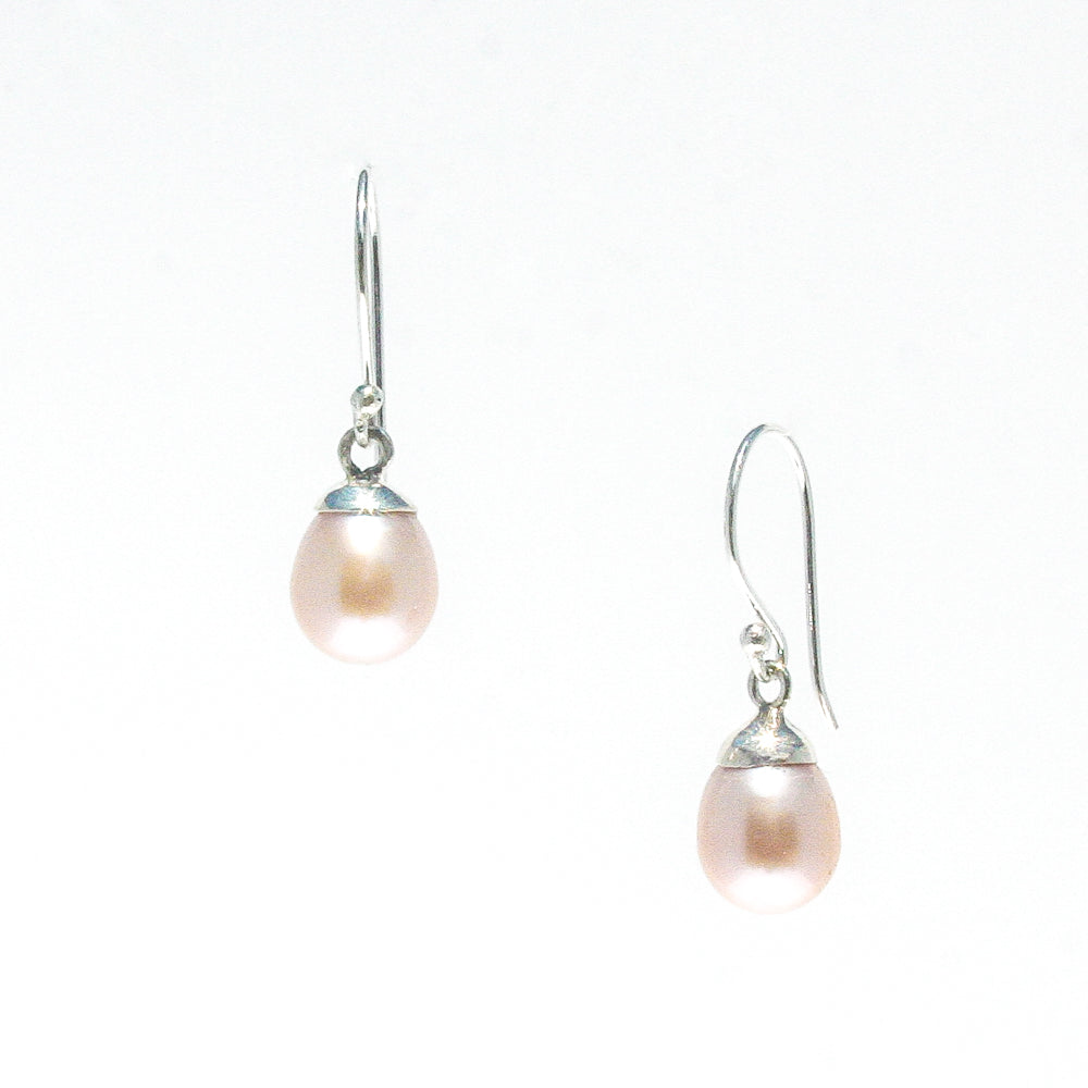 pink pearl earrings