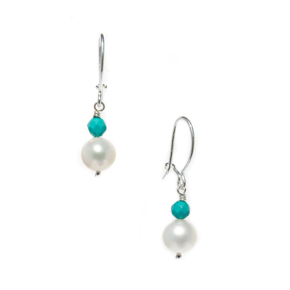 TURQUOISE PEARL EARRINGS