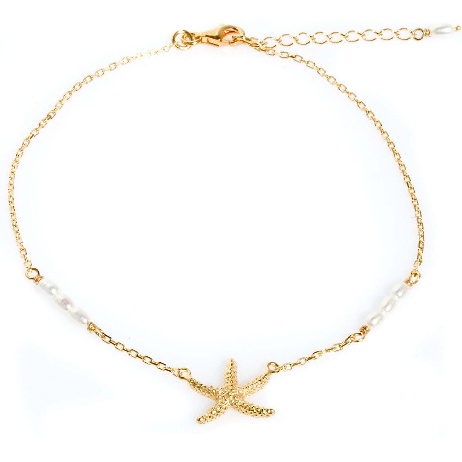 GOLD STARFISH PEARL ANKLET