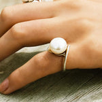 stunning pearl ring
