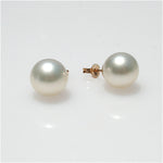 BROOME SOUTH SEA PEARL STUDS 10.5-11MM YELLOW GOLD