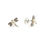 dragonfly silver studs
