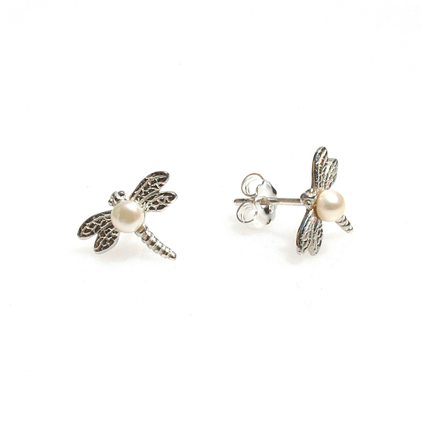 dragonfly silver studs