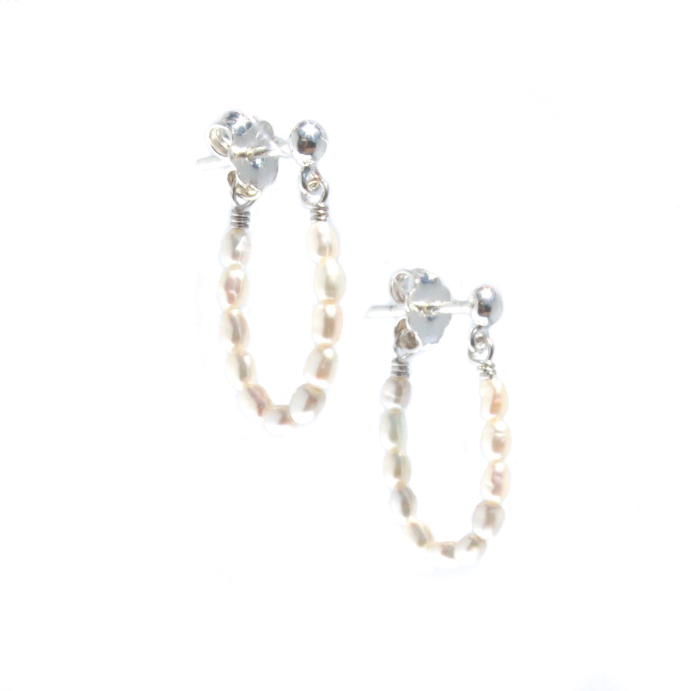 loop pearl earrings