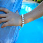 Childrens pearl silk knot bracelet