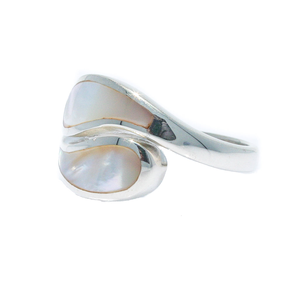 silver mother of pearl ring