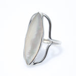 boho beach mother of pearl ring